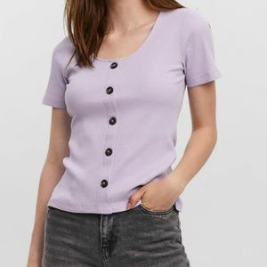 VERO MODA HELSINKI RIBBED TOP XL
